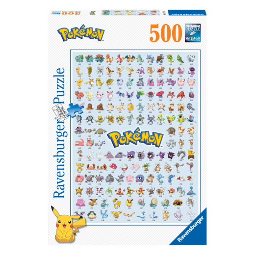 Ravensburger Pussel: Pokémon De första 151! 500 Bitar i gruppen PUSSEL / < 750 bitar hos Spelexperten (10214781)