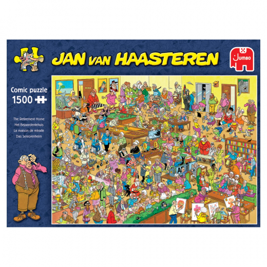 Jan Van Haasteren Pussel - The Retirement Home 1500 Bitar i gruppen PUSSEL / 1500 bitar hos Spelexperten (22-20068)