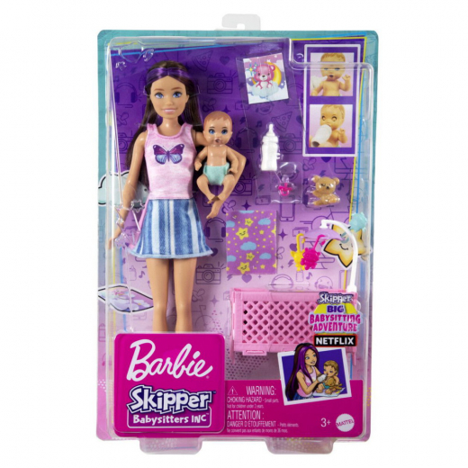 Barbie Skipper Sleepy Baby Playset i gruppen LEKSAKER / Barbie hos Spelexperten (960-2314)