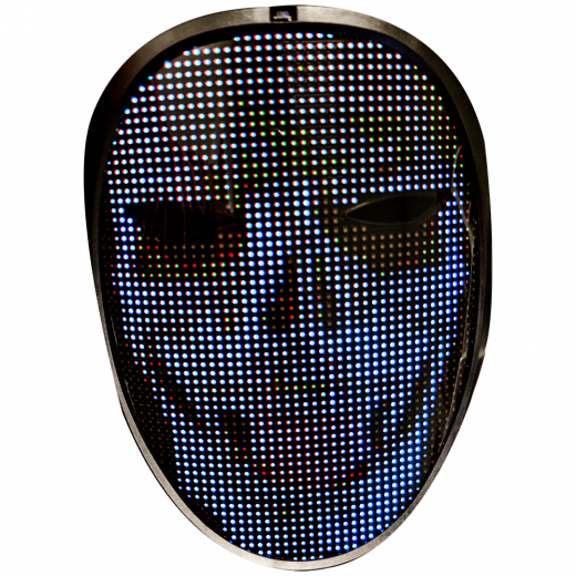 Appstyrd LED-Mask i gruppen LEKSAKER / Maskerad / Masker hos Spelexperten (FACEMASKLED-USB)