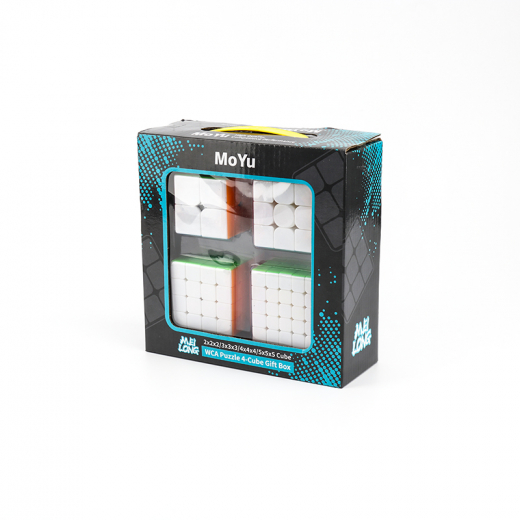 MoYu MeiLong Stickerless - 4 Cube Box Set i gruppen SÄLLSKAPSSPEL / Spelserier / Rubiks kub & speedcubes hos Spelexperten (MF9317)