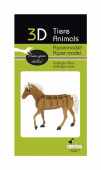 3D papperspussel, Häst (haflinger)